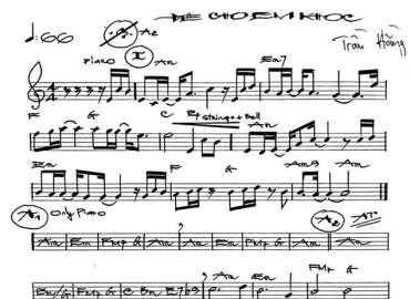 Để Cho Em Khóc sheet nhạc đệm