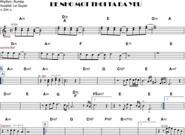 Để Nhớ Một Thời Ta Đã Yêu sheet nhạc đệm