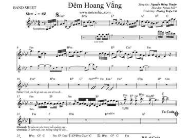 Đêm Hoang Vắng sheet nhạc đệm