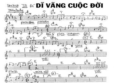 Dĩ Vãng Cuộc Đời sheet nhạc đệm
