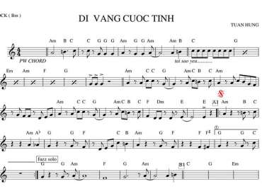 Dĩ Vãng Cuộc Tình sheet nhạc đệm