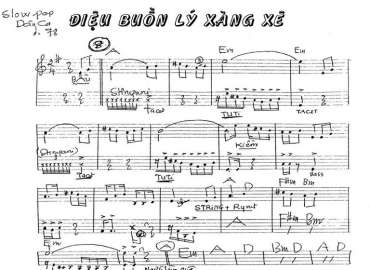Điệu Buồn Lý Xàng Xê sheet nhạc đệm