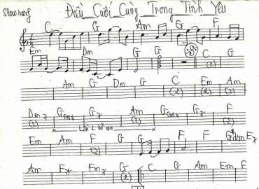 Điều Cuối Cùng Trong Tình Yêu sheet nhạc đệm