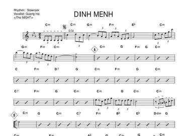 Định Mệnh sheet nhạc đệm