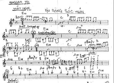 Dịu Dàng Sắc Xuân sheet nhạc đệm