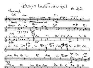 Đoạn Buồn Cho Tôi sheet nhạc đệm