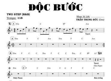 Độc Bước sheet nhạc đệm