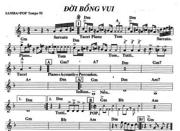 Đời Bổng Vui sheet nhạc đệm