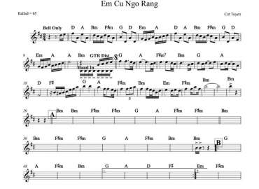 Em Cứ Ngỡ Rằng sheet nhạc đệm
