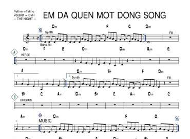 Em Đã Quên Một Dòng Sông sheet nhạc đệm