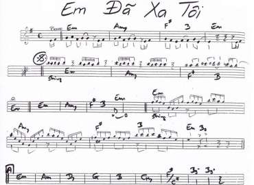 Em Đã Xa Tôi sheet nhạc đệm