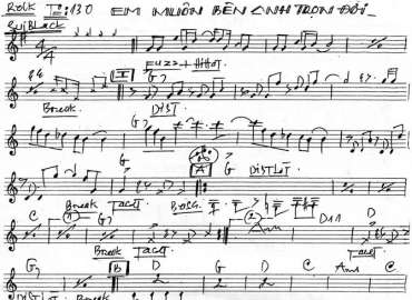 Em Muốn Sống Bên Anh Trọn Đời sheet nhạc đệm