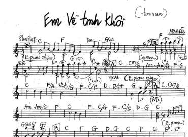Em Về Tinh Khôi sheet nhạc đệm