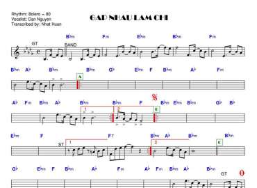 Gặp Nhau Làm Chi sheet nhạc đệm