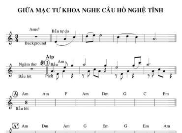 Giữa Mạc Tư Khoa Nghe Câu Hò Nghệ Tĩnh sheet nhạc đệm