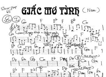 Giấc Mơ Tình sheet nhạc đệm