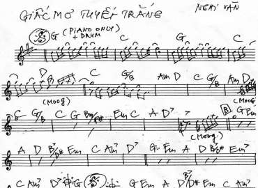 Giấc Mơ Tuyết Trắng sheet nhạc đệm