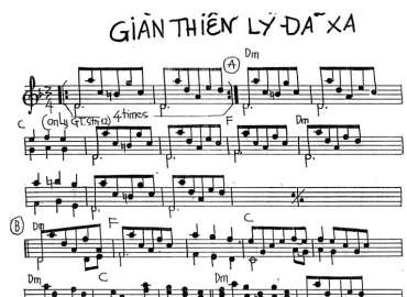 Giàn Thiên Lý Đã Xa sheet nhạc đệm