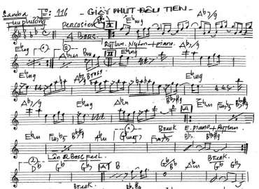 Giây phút Dầu Tiên SamBa sheet nhạc đệm