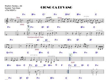 Giọng Ca Dĩ Vãng sheet nhạc đệm