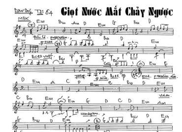 Giọt Nước Mắt Chảy Ngược sheet nhạc đệm