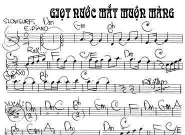 Giọt Nước Mắt Muộn Màng sheet nhạc đệm