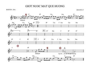 Giọt Nước Mắt Quê Hương sheet nhạc đệm