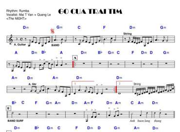Gõ Cửa Trái Tim sheet nhạc đệm