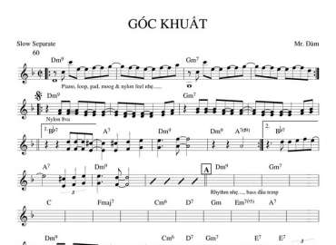 Góc Khuất sheet nhạc đệm