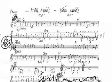 Hai Mươi Bốn Mươi sheet nhạc đệm