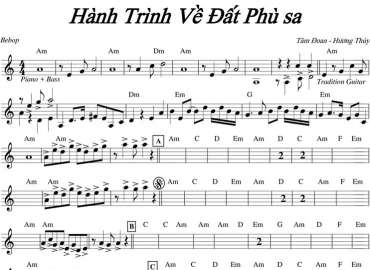 Hành Trình Trên Đất Phù Sa sheet nhạc đệm