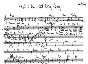Hát Cho Một Dòng Sông sheet nhạc đệm