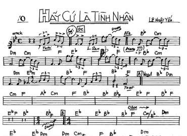 Hãy Cứ Là Tình Nhân sheet nhạc đệm