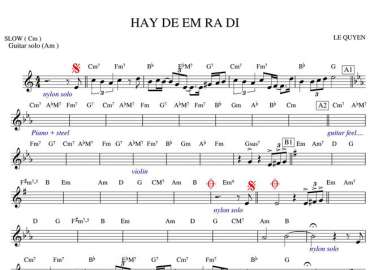 Hãy Để Em Ra Đi sheet nhạc đệm