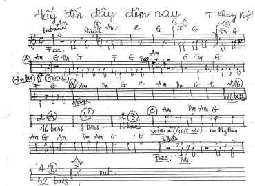 Hãy Đến Đây Đêm Nay sheet nhạc đệm