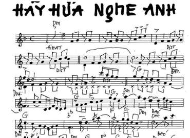 Hãy Hứa Nghe Anh sheet nhạc đệm