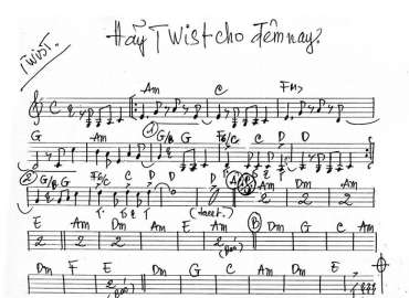 Hãy Twist Cho Đêm Nay sheet nhạc đệm