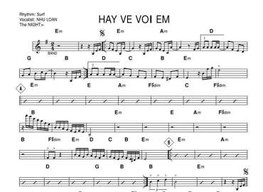 Hãy Về Với Em sheet nhạc đệm