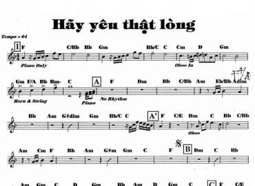 Hãy Yêu Thật Lòng sheet nhạc đệm