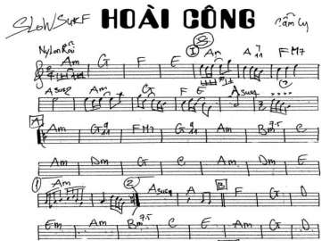 Hoài Công sheet nhạc đệm