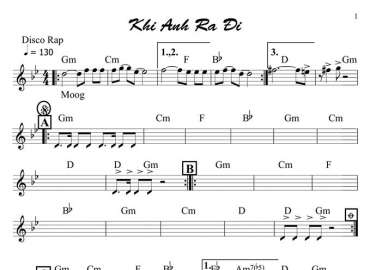 Khi Anh Ra Đi sheet nhạc đệm