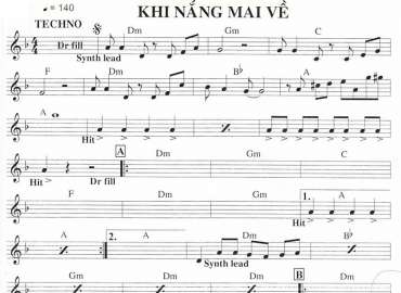 Khi Nắng Mang Về sheet nhạc đệm