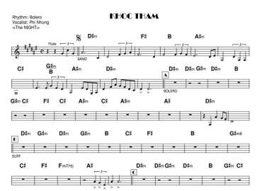 Khóc Thầm sheet nhạc đệm