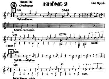 Không 2 sheet nhạc đệm