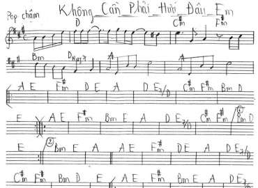 Không Cần Phải Hứa Đâu Em sheet nhạc đệm