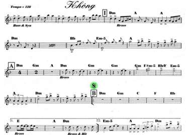 Không sheet nhạc đệm