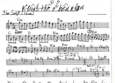 Không Thể Ở Bên Nhau sheet nhạc đệm