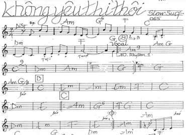 Không Yêu Thì Thôi sheet nhạc đệm