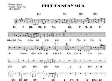 Khúc Ca Ngày Xuân sheet nhạc đệm