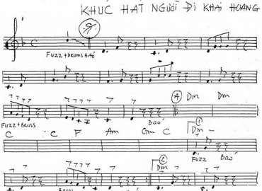 Khúc Hát Người Đi Khai Hoang sheet nhạc đệm